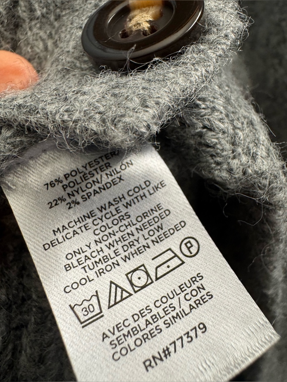 Gray Button-Front Women's Cardigan Sweater - Ann Taylor - Picture 6 of 6